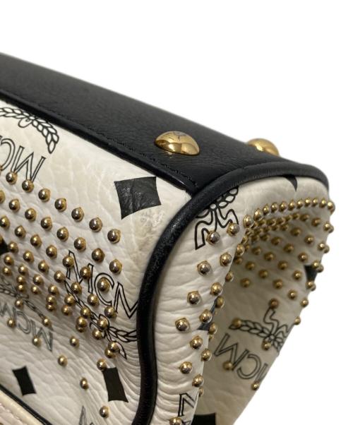 MCM（エムシーエム）MCM (エムシーエム) ケリー型2WAYバッグ ブラック×ホワイト サイズ:下記参照の古着・服飾アイテム
