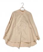 SACRAサクラ）の古着「バンドカラーシャツ」｜ベージュ