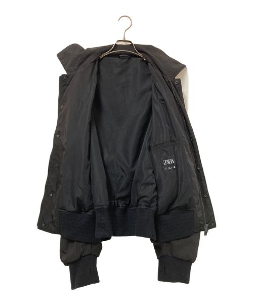 ZARA（ザラ）ZARA (ザラ) ミリタリージャケット ブラック サイズ:Lの古着・服飾アイテム