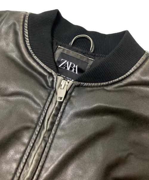 ZARA（ザラ）ZARA (ザラ) コーティングエコレザージャケット ブラック サイズ:Mの古着・服飾アイテム