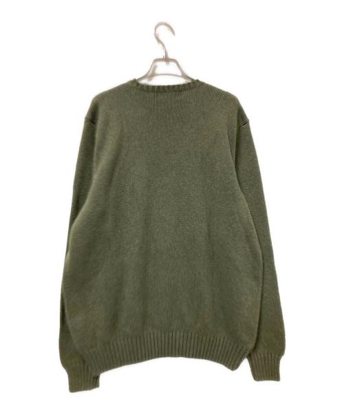 POLO RALPH LAUREN（ポロ・ラルフローレン）POLO RALPH LAUREN (ポロ・ラルフローレン) コットンクルーネックニット グリーン サイズ:LLの古着・服飾アイテム