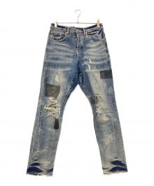 PURPLE BRAND（パープルブランド）の古着「ダメージデニムパンツ」｜インディゴ