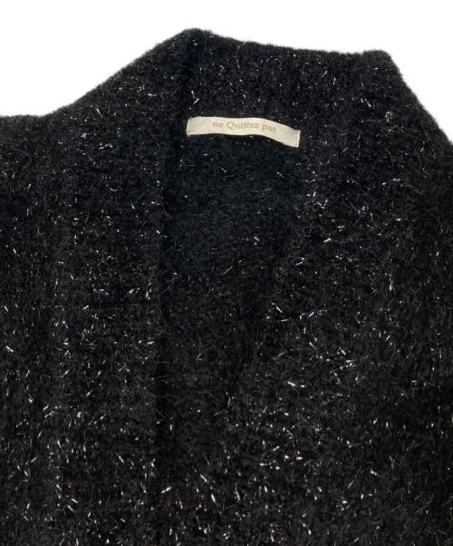 ne quittez pas（ヌキテパ）ne quittez pas (ヌキテパ) Alpaca Lurex Cardigan ブラック サイズ:下記参照の古着・服飾アイテム
