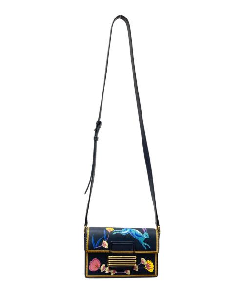 ETRO（エトロ）ETRO (エトロ) ボタニカルプリントレザーショルダーバッグ ブラック サイズ:下記参照の古着・服飾アイテム