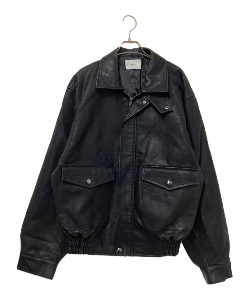 Bleme（ブレム）Bleme (ブレム) オーバーサイズフェイクレザージャケット ブラック サイズ:Lの古着・服飾アイテム