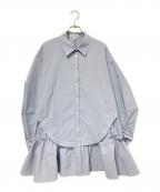 JORYA WEEKENDジョリア ウィークエンド）の古着「ロングシャツ」｜ブルー