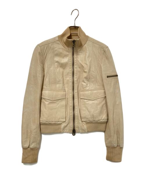 BALLY（バリー）BALLY (バリー) レザージャケット ベージュ サイズ:Mの古着・服飾アイテム