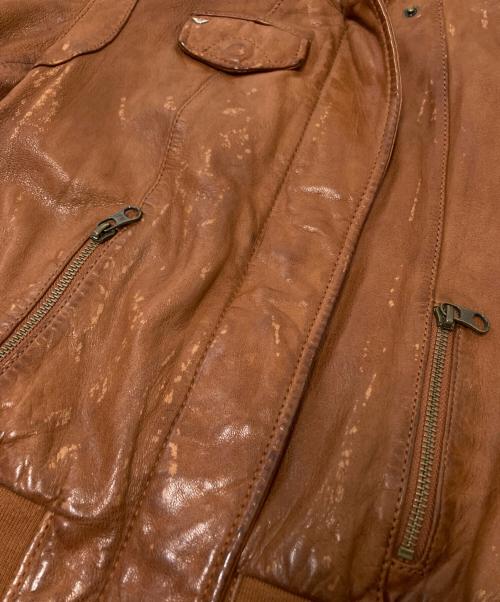 ARMANI JEANS（アルマーニジーンズ）ARMANI JEANS (アルマーニジーンズ) レザージャケット ブラウン サイズ:US:0の古着・服飾アイテム