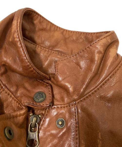 ARMANI JEANS（アルマーニジーンズ）ARMANI JEANS (アルマーニジーンズ) レザージャケット ブラウン サイズ:US:0の古着・服飾アイテム