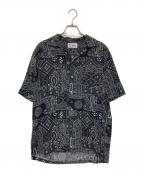 reyn spooner×UNITED ARROWSレイン スプナー×ユナイテッドアローズ）の古着「オープンカラーシャツ」｜ホワイト×ブラック
