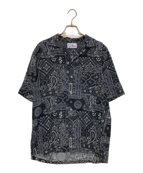 reyn spooner（レイン スプナー）reyn spooner (レイン スプナー) UNITED ARROWS (ユナイテッドアローズ) オープンカラーシャツ ホワイト×ブラック サイズ:Sの古着・服飾アイテム