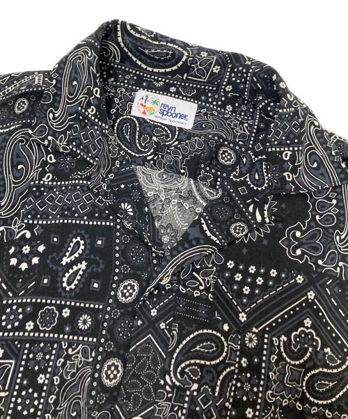 reyn spooner（レイン スプナー）reyn spooner (レイン スプナー) UNITED ARROWS (ユナイテッドアローズ) オープンカラーシャツ ホワイト×ブラック サイズ:Sの古着・服飾アイテム