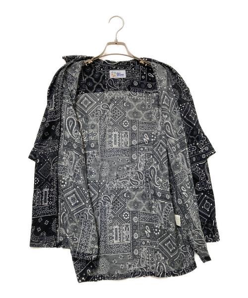 reyn spooner（レイン スプナー）reyn spooner (レイン スプナー) UNITED ARROWS (ユナイテッドアローズ) オープンカラーシャツ ホワイト×ブラック サイズ:Sの古着・服飾アイテム