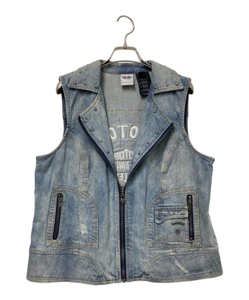 HARLEY-DAVIDSON（ハーレーダビッドソン）HARLEY-DAVIDSON (ハーレーダビッドソン) デニムベスト インディゴ サイズ:Lの古着・服飾アイテム
