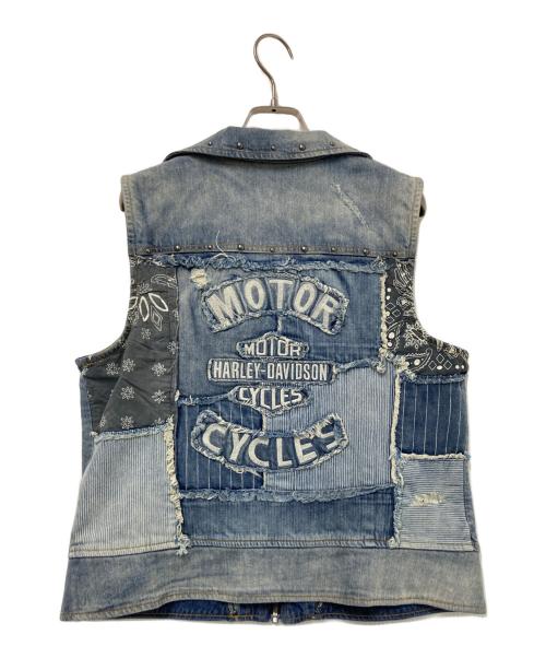 HARLEY-DAVIDSON（ハーレーダビッドソン）HARLEY-DAVIDSON (ハーレーダビッドソン) デニムベスト インディゴ サイズ:Lの古着・服飾アイテム