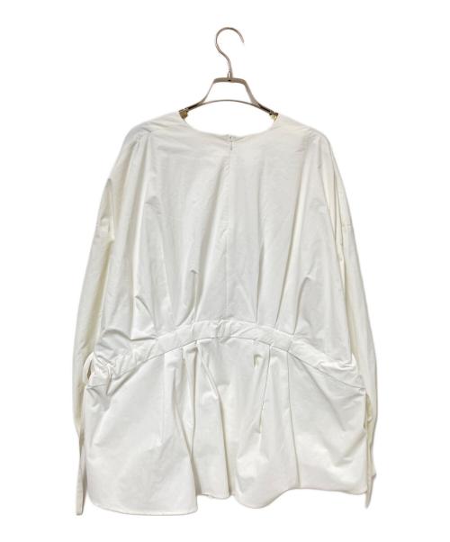 LE PHIL（ル フィル）LE PHIL (ル フィル) ナイロンストレッチブロードブラウス ホワイト サイズ:FREEの古着・服飾アイテム