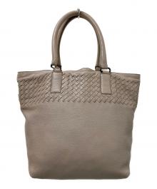 BOTTEGA VENETA（ボッテガベネタ）の古着「イントレチャートレザートートバッグ」｜ピンク