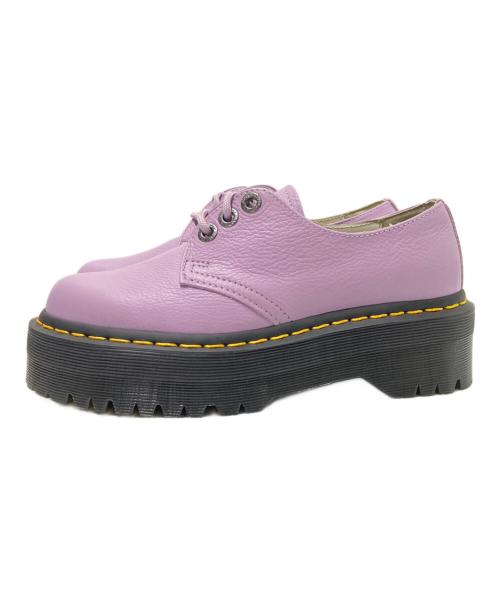 Dr.Martens（ドクターマーチン）Dr.Martens (ドクターマーチン) 1461 Ⅱ PISAプラットフォームレザーシューズ パープル×ブラック サイズ:US:5M/6Lの古着・服飾アイテム