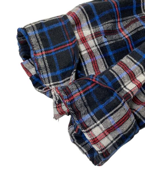 POLO RALPH LAUREN（ポロ・ラルフローレン）POLO RALPH LAUREN (ポロ・ラルフローレン) ダブルフラップポケットチェックシャツ ブラック×ブルー サイズ:16/Lの古着・服飾アイテム