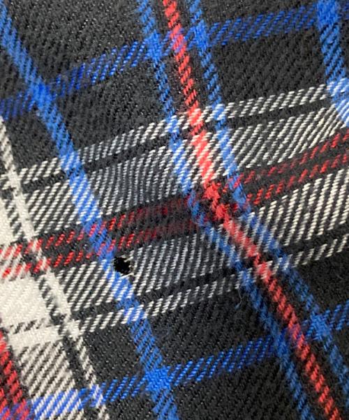 POLO RALPH LAUREN（ポロ・ラルフローレン）POLO RALPH LAUREN (ポロ・ラルフローレン) ダブルフラップポケットチェックシャツ ブラック×ブルー サイズ:16/Lの古着・服飾アイテム