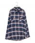 POLO RALPH LAUREN（ポロ・ラルフローレン）の古着「ダブルフラップポケットチェックシャツ」｜ブラック×ブルー