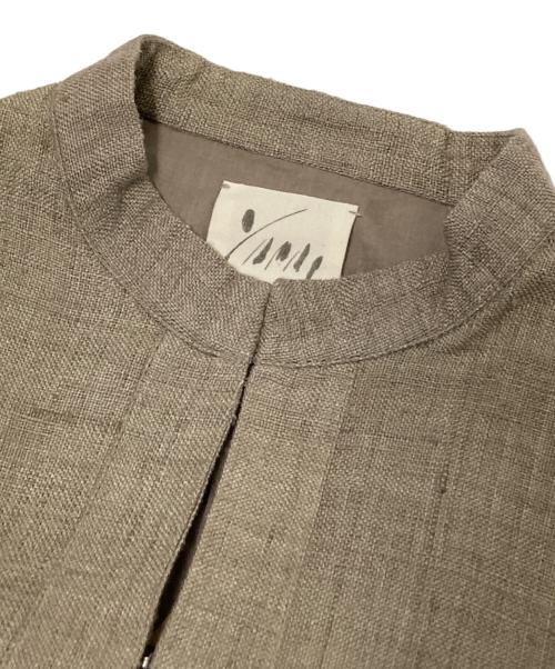 Yamai（ヤマイ）Yamai (ヤマイ) ノーカラーコート ベージュ サイズ:1 未使用品の古着・服飾アイテム