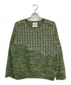 amachi.アマチ）の古着「Moss Construction Knit」｜グリーン