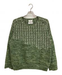 amachi.（アマチ）の古着「Moss Construction Knit」｜グリーン