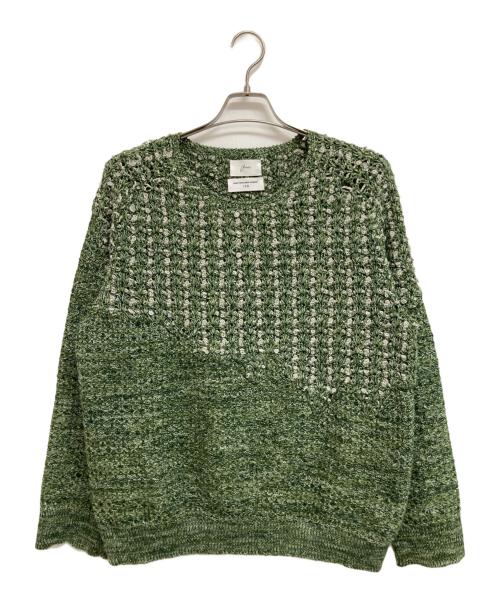 amachi.（アマチ）amachi. (アマチ) Moss Construction Knit グリーン サイズ:5の古着・服飾アイテム