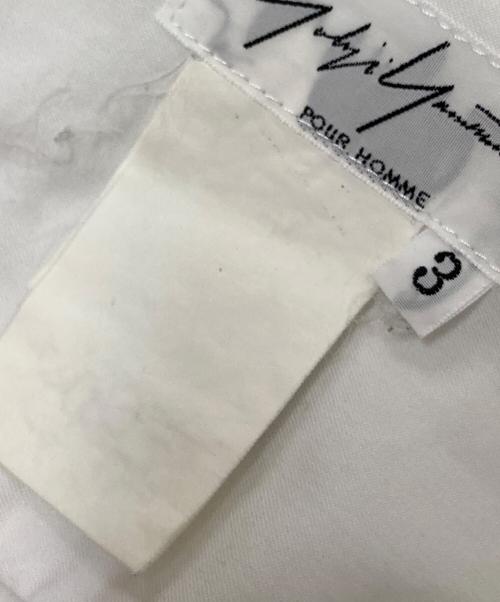 Yohji Yamamoto pour homme（ヨウジヤマモト プールオム）Yohji Yamamoto pour homme (ヨウジヤマモト プールオム) スリーブラインシャツ ホワイト サイズ:3の古着・服飾アイテム