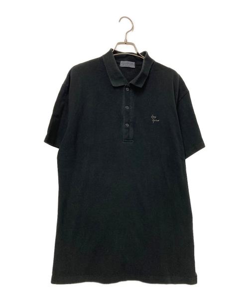 Yohji Yamamoto pour homme（ヨウジヤマモト プールオム）Yohji Yamamoto pour homme (ヨウジヤマモト プールオム) ポロシャツ ブラック サイズ:4の古着・服飾アイテム