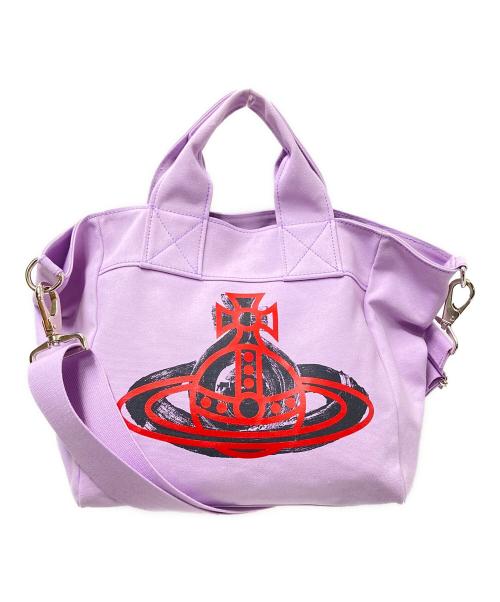 Vivienne Westwood（ヴィヴィアンウエストウッド）Vivienne Westwood (ヴィヴィアンウエストウッド) 2WAYキャンバストートバッグ パープル サイズ:下記参照の古着・服飾アイテム