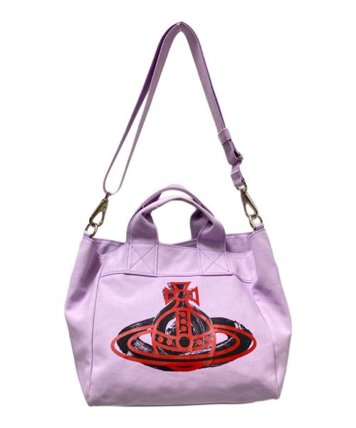 Vivienne Westwood（ヴィヴィアンウエストウッド）Vivienne Westwood (ヴィヴィアンウエストウッド) 2WAYキャンバストートバッグ パープル サイズ:下記参照の古着・服飾アイテム