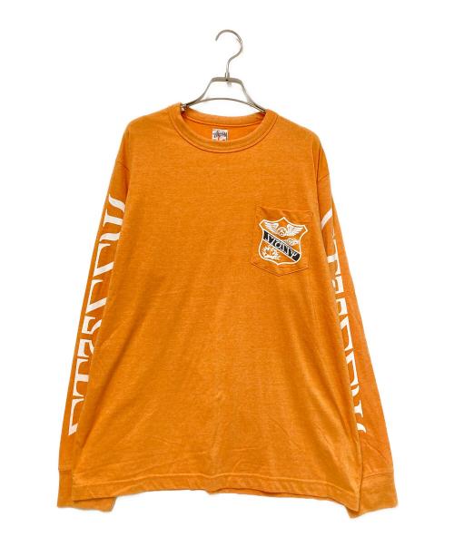 stussy（ステューシー）stussy (ステューシー) IVY CREW カットソー オレンジ サイズ:Lの古着・服飾アイテム