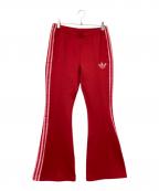 adidasアディダス）の古着「フレアトラックパンツ」｜レッド
