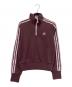 adidas（アディダス）の古着「クロップ FZ スウェット」｜ブラウン