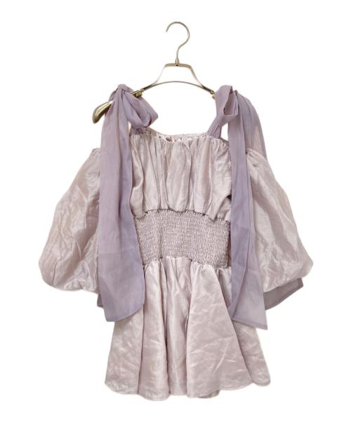 Snidel（スナイデル）Snidel (スナイデル) ウエストシャーリングリボンブラウス ピンク サイズ:F 未使用品の古着・服飾アイテム