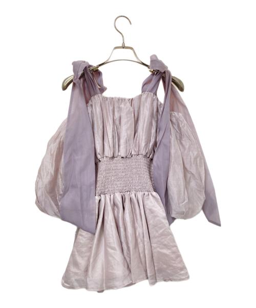 Snidel（スナイデル）Snidel (スナイデル) ウエストシャーリングリボンブラウス ピンク サイズ:F 未使用品の古着・服飾アイテム