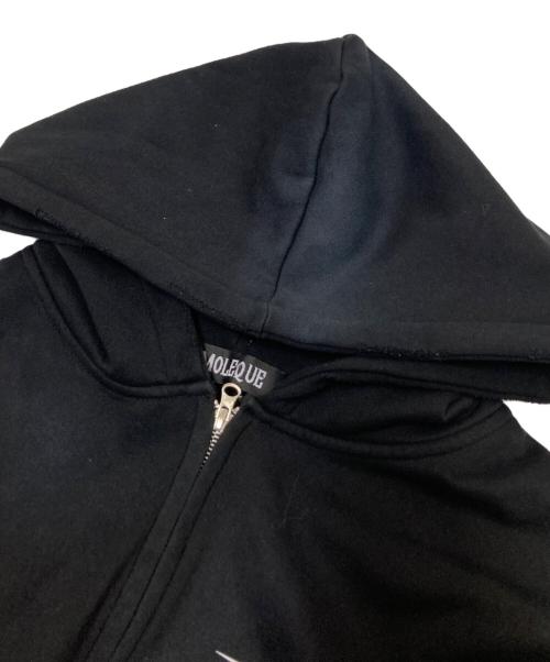 MOLEQUE（モレーキ）MOLEQUE (モレーキ) ジップパーカー ブラック サイズ:Mの古着・服飾アイテム
