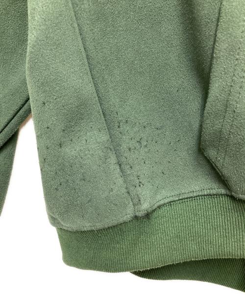 MOLEQUE（モレーキ）MOLEQUE (モレーキ) ショート丈スウェードタッチジップパーカー グリーン サイズ:Mの古着・服飾アイテム