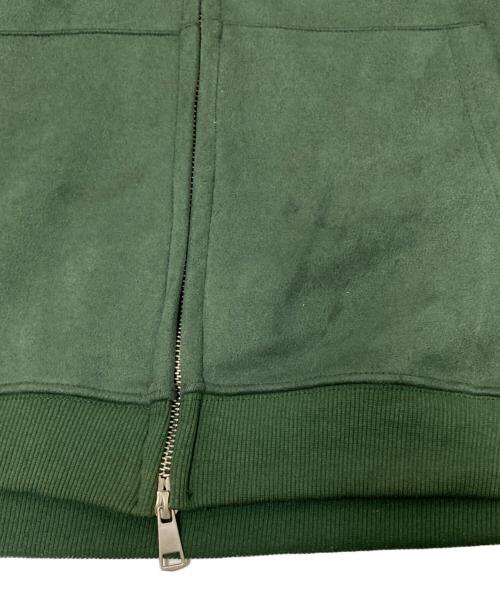 MOLEQUE（モレーキ）MOLEQUE (モレーキ) ショート丈スウェードタッチジップパーカー グリーン サイズ:Mの古着・服飾アイテム