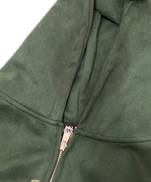 MOLEQUE（モレーキ）MOLEQUE (モレーキ) ショート丈スウェードタッチジップパーカー グリーン サイズ:Mの古着・服飾アイテム