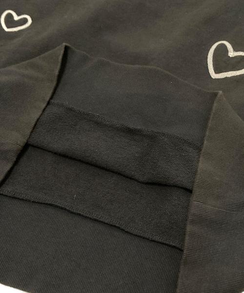 CHAH CHAH（チャーチャー）CHAH CHAH (チャーチャー) LOVE&PEACE SWEAT SHIRT ブラック サイズ:XLの古着・服飾アイテム