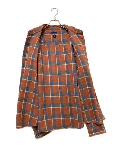 Patagonia（パタゴニア）Patagonia (パタゴニア) チェックシャツ ブルー×オレンジ サイズ:Mの古着・服飾アイテム