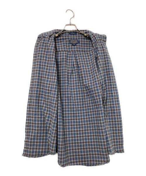 PENDLETON（ペンドルトン）PENDLETON (ペンドルトン) コットンフランネルシャツ ネイビー×グレー サイズ:Mの古着・服飾アイテム