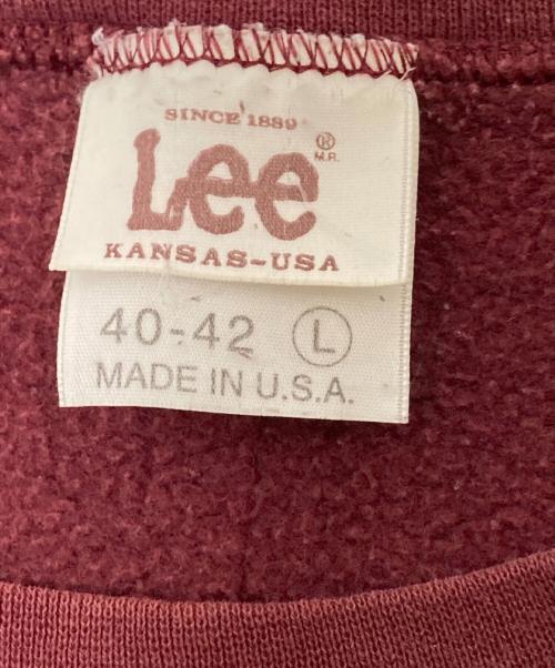 LEE（リー）LEE (リー) プリントスウェット ボルドー サイズ: Lの古着・服飾アイテム