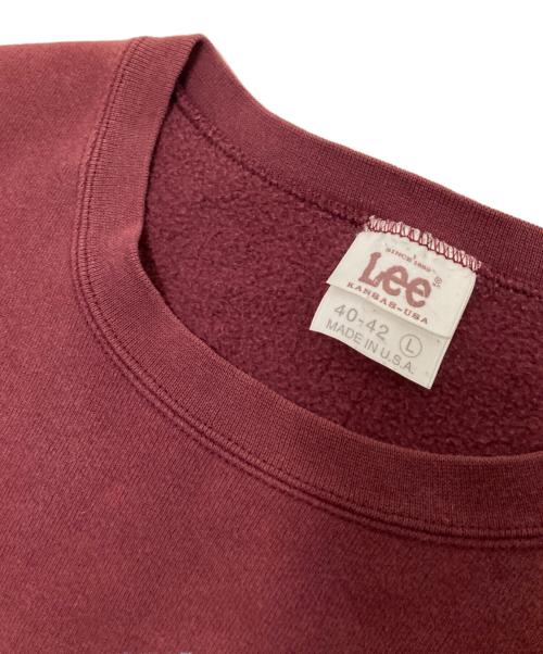 LEE（リー）LEE (リー) プリントスウェット ボルドー サイズ: Lの古着・服飾アイテム