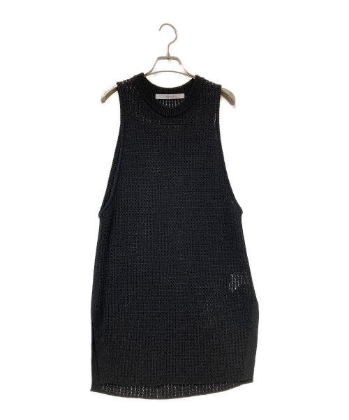 FRAMeWORK（フレームワーク）FRAMeWORK (フレームワーク) リネンメッシュミドルベスト ブラック サイズ:下記参照の古着・服飾アイテム