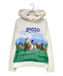 POLO RALPH LAUREN（ポロ・ラルフローレン）の古着「プリントパーカー」｜ホワイト