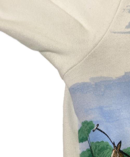 POLO RALPH LAUREN（ポロ・ラルフローレン）POLO RALPH LAUREN (ポロ・ラルフローレン) プリントパーカー ホワイト サイズ:Lの古着・服飾アイテム